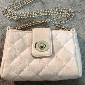 White and Gold Chain Crossbody